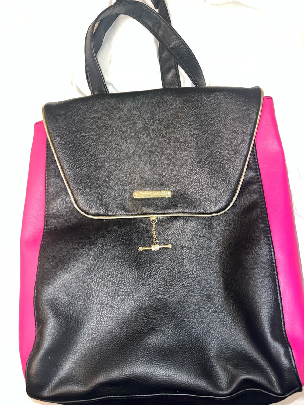 Juicy Couture Black and Hot Pink Backpack
